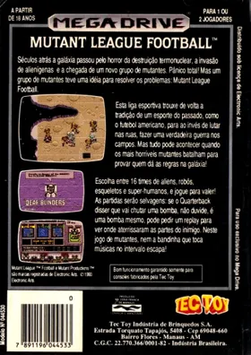 Mutant League Football (Japan) box cover back